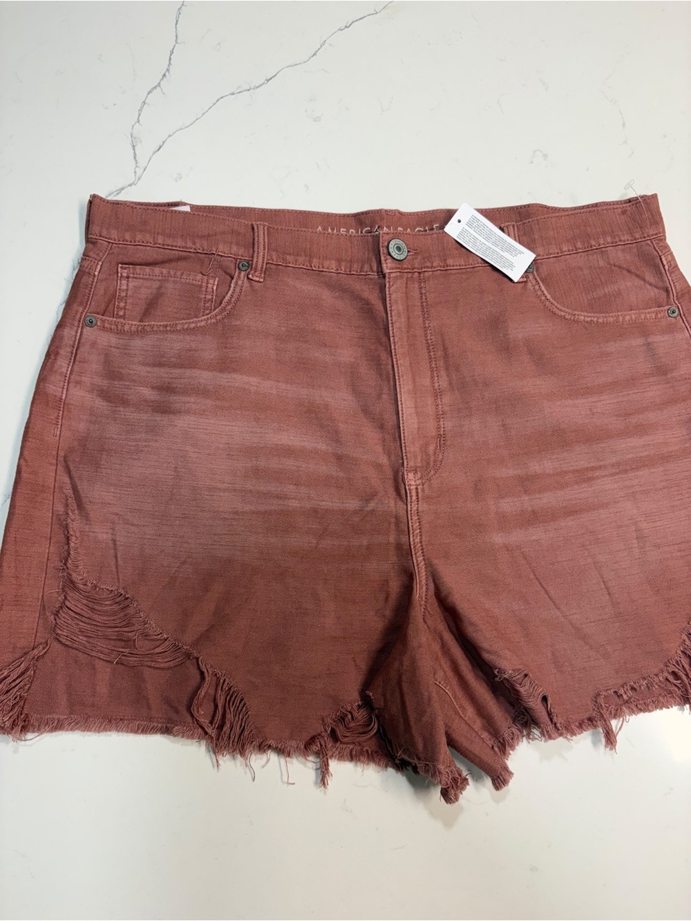 NWT American Eagle Outfitters Highest Rise Mom Short Mauve Denim 20 100% Cotton
